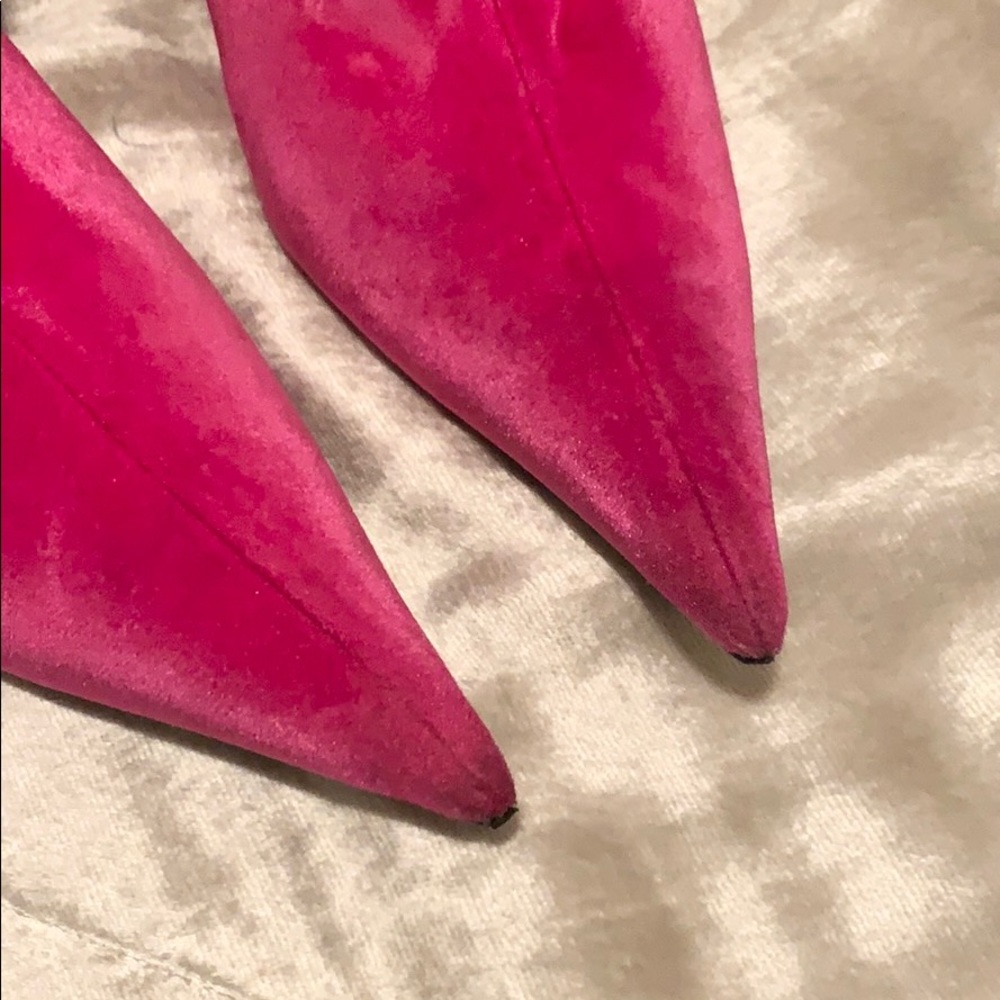 Balenciaga Knife Boots - Pink Velvet sz 38 - Picture 8 of 9